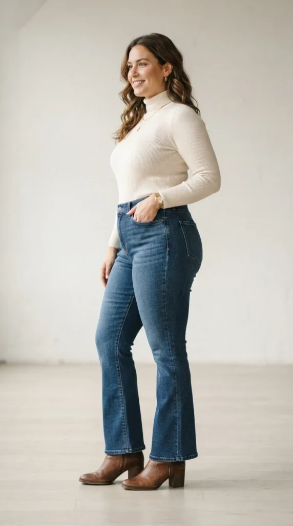 High-Rise Bootcut Jeans
