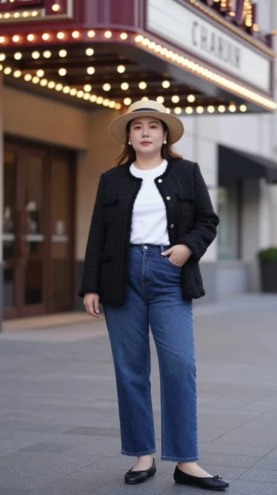 Tweed Jacket and Jeans