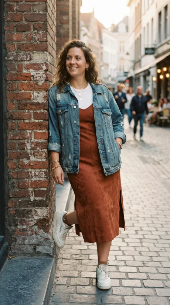 90s Inspired Slip Dress + Tee