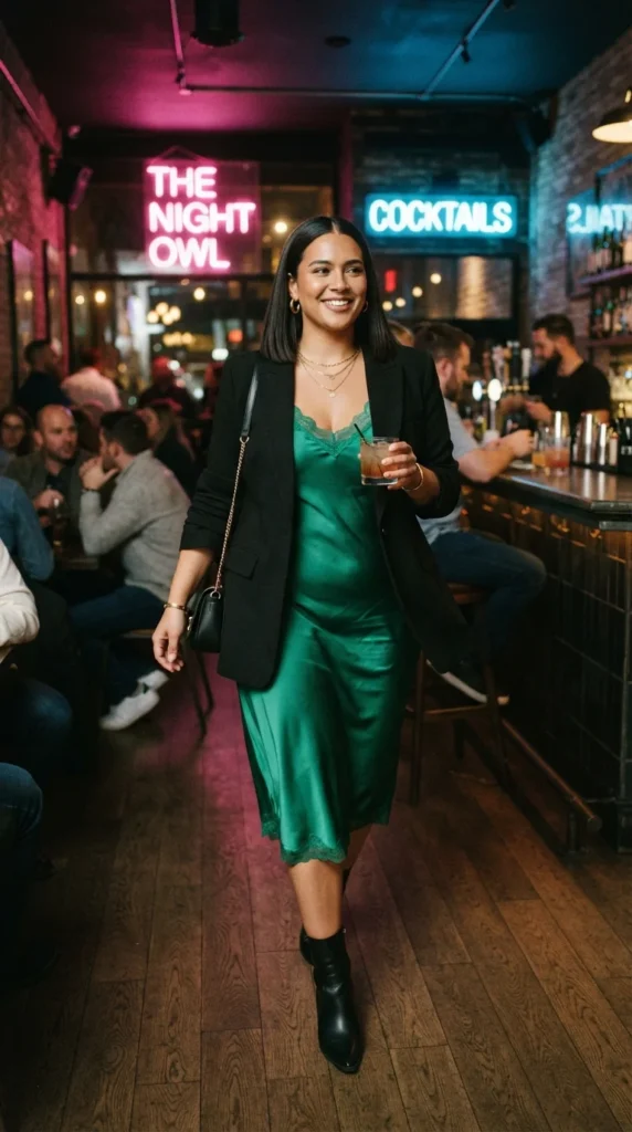 Blazer + Slip Dress