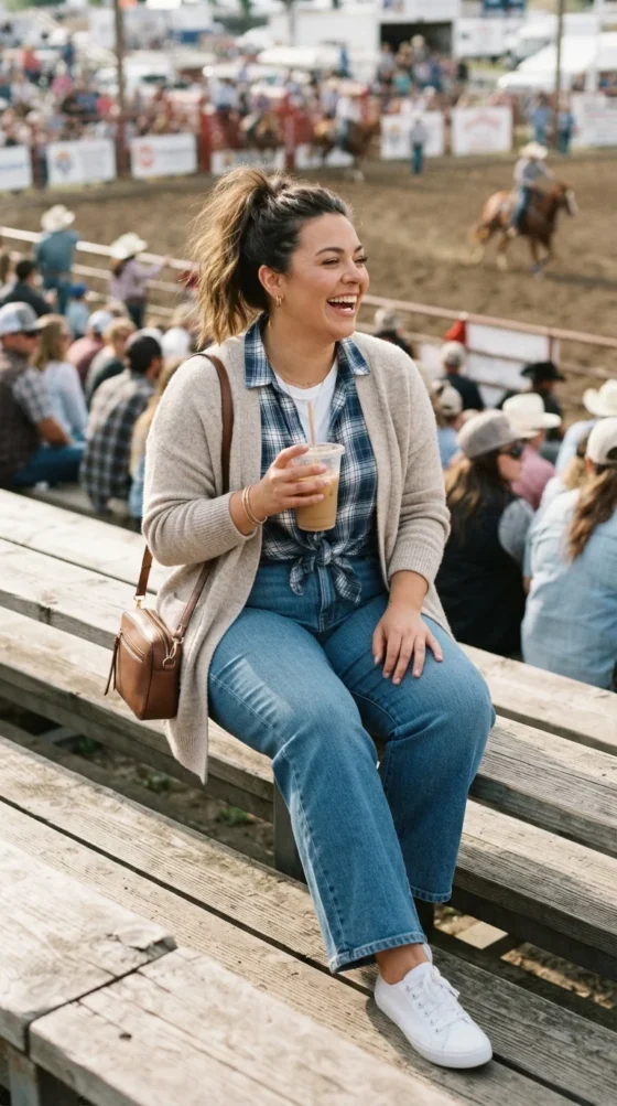 Casual Bleacher Babe