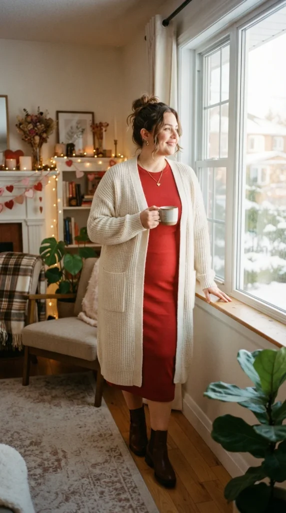 Cozy Cardigan + Midi Dress
