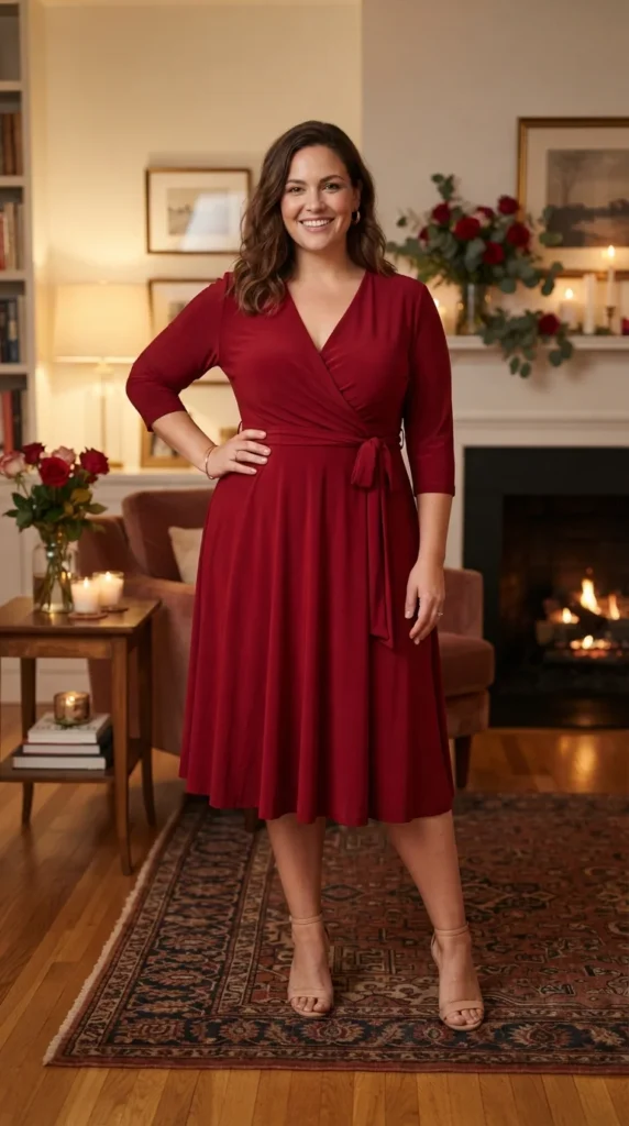 Red Wrap Dress