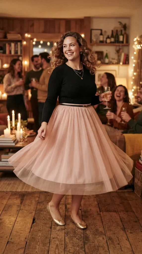 Romantic Tulle Skirt & Knit Top