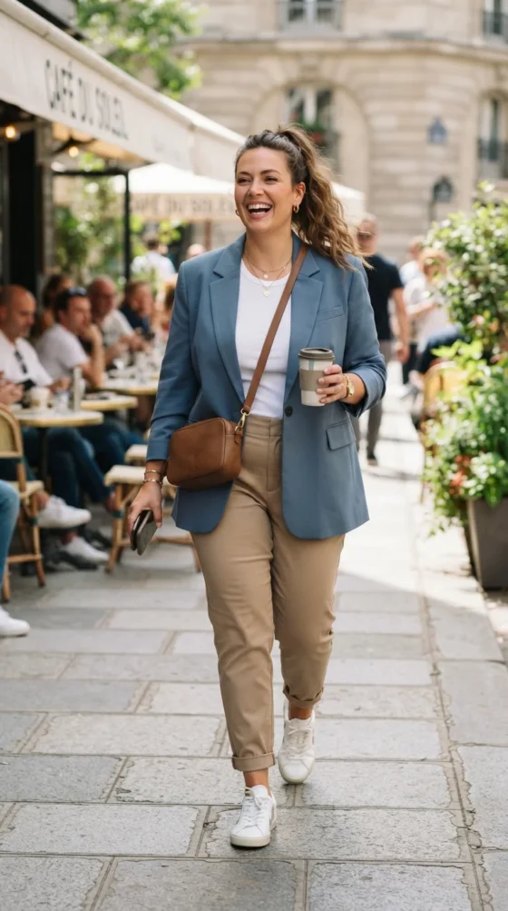 Sporty-Chic Joggers + Blazer