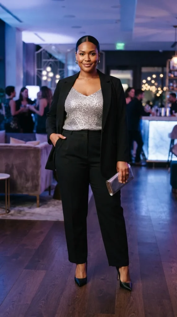 Suit with Sparkly Top