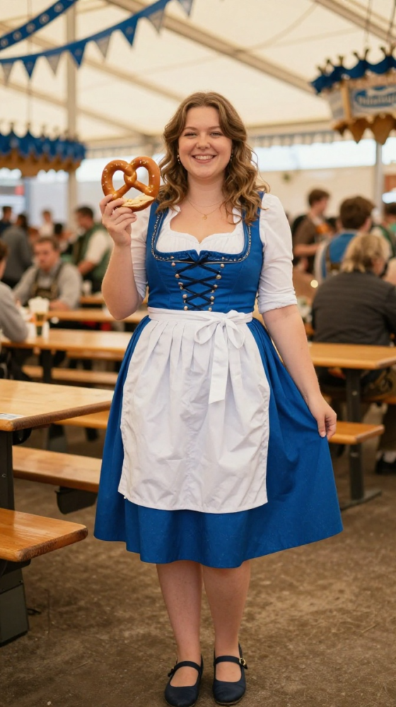 Dirndl-Inspired Midi Dress + Apron