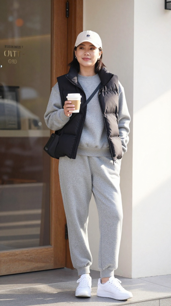 Jogger Set and Puffer Vest