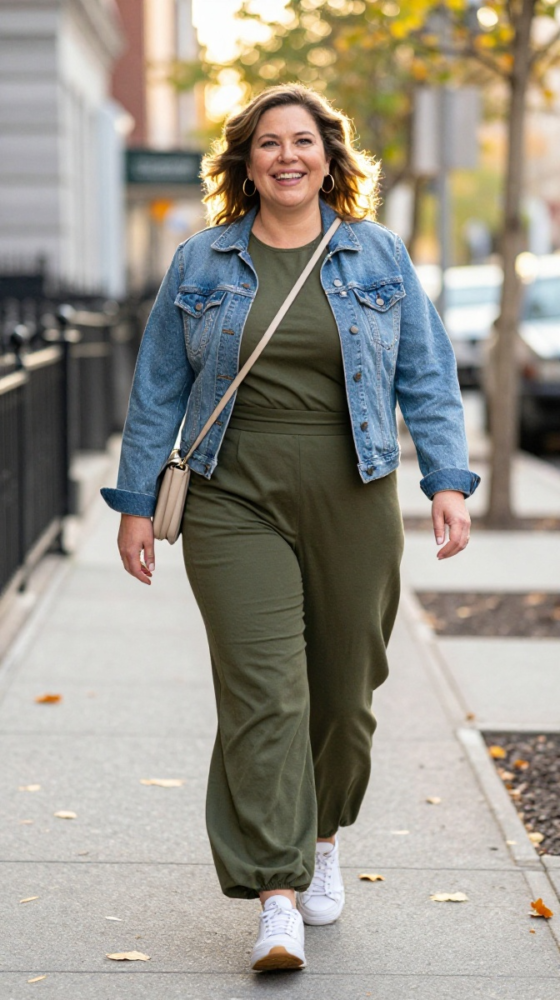 Jumpsuit + Light Jacket