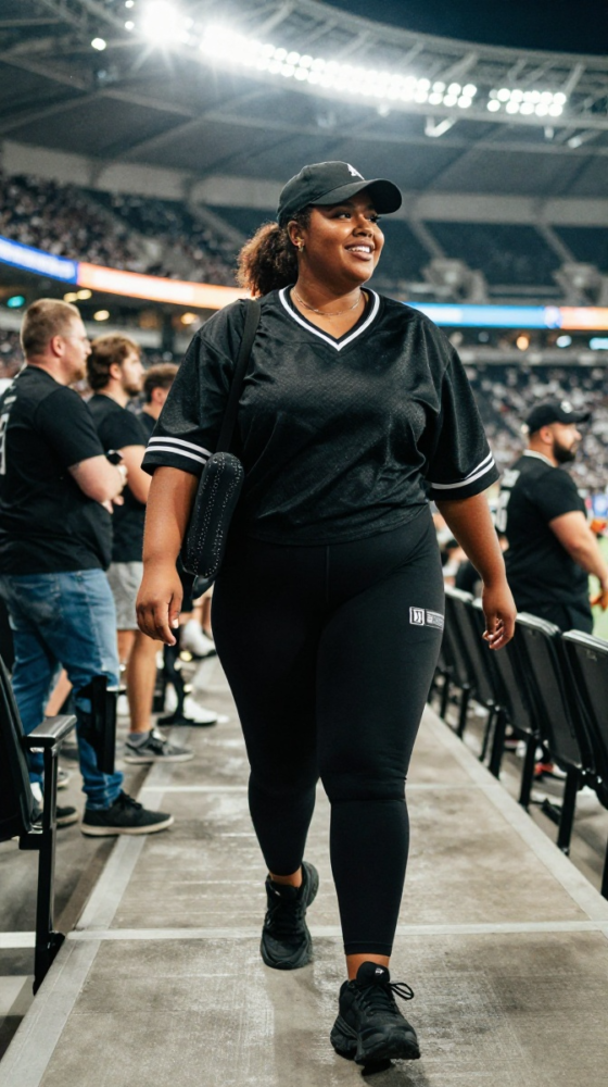 Black Leggings + Oversized Jersey