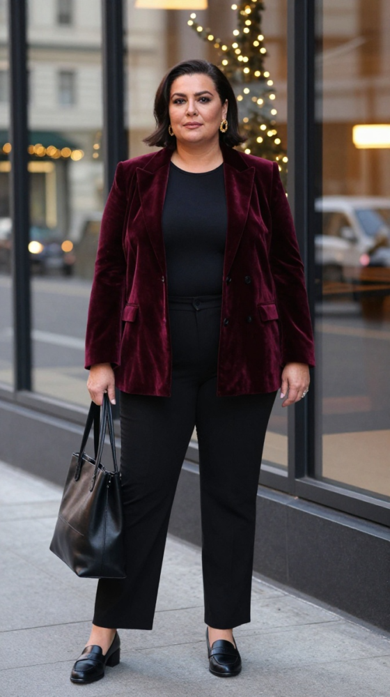 Velvet Blazer + Simple Base