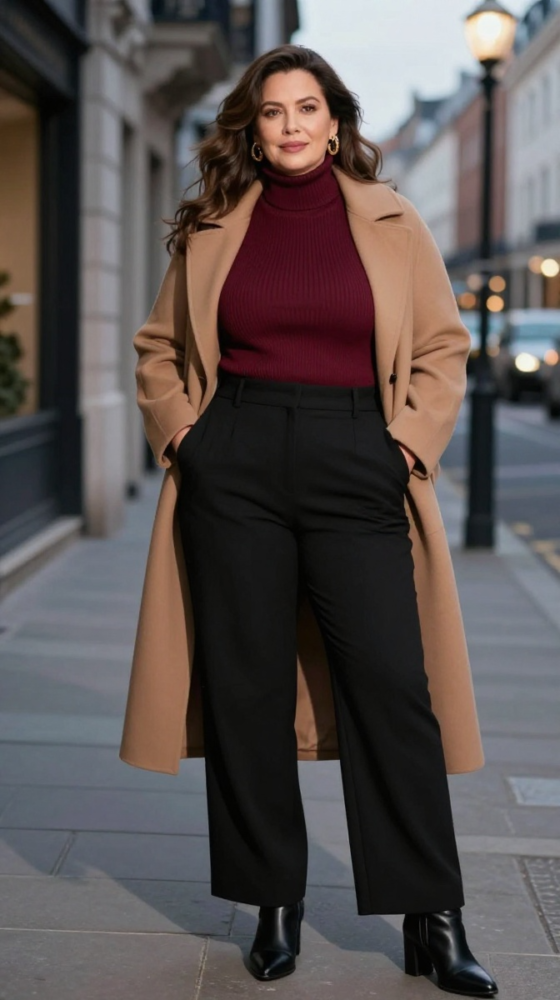 Wide-Leg Pants + Turtleneck