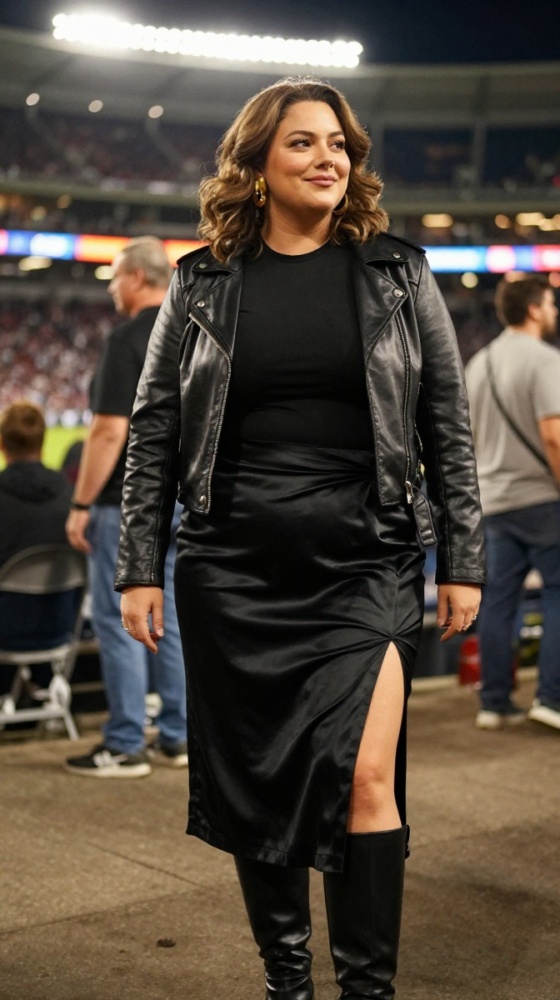 Black Midi Skirt + Boots