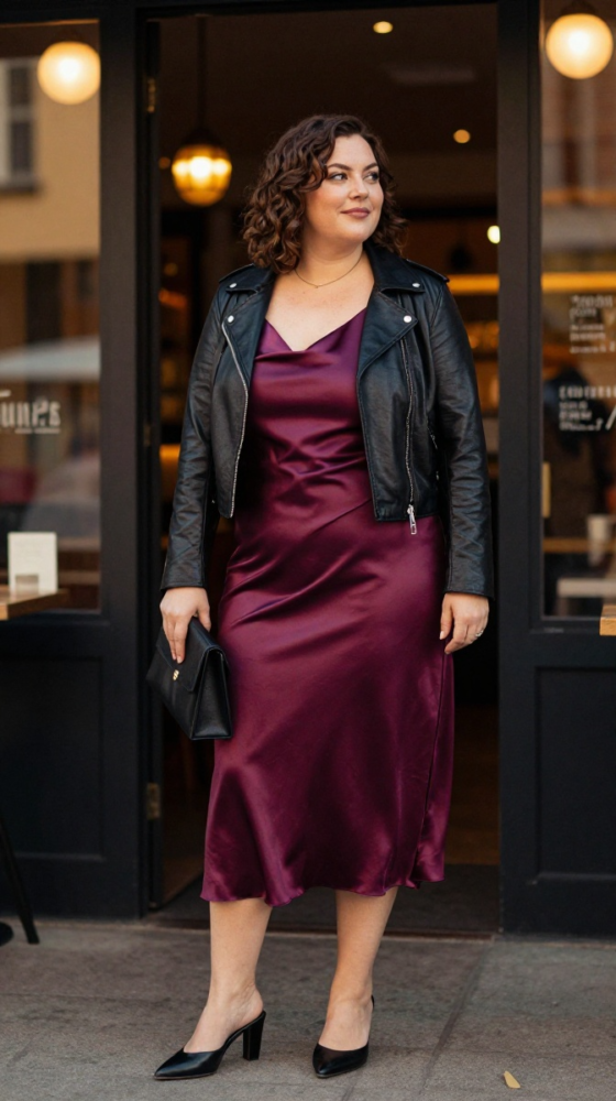 Slip Dress + Light Moto Jacket