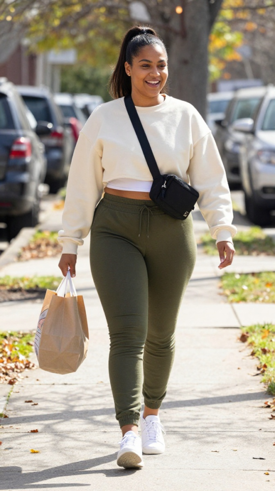 Joggers + Cropped Sweatshirt