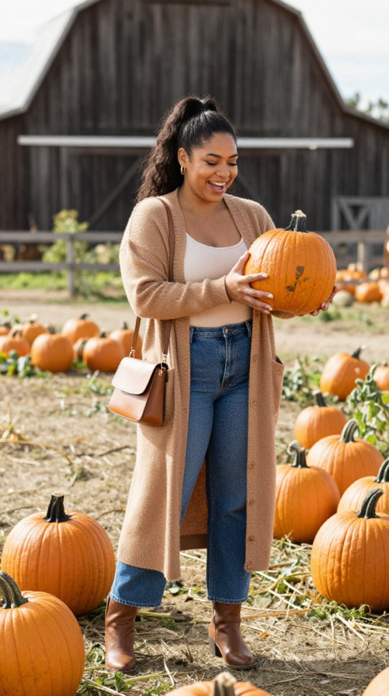 Longline Cardigan + Straight Denim