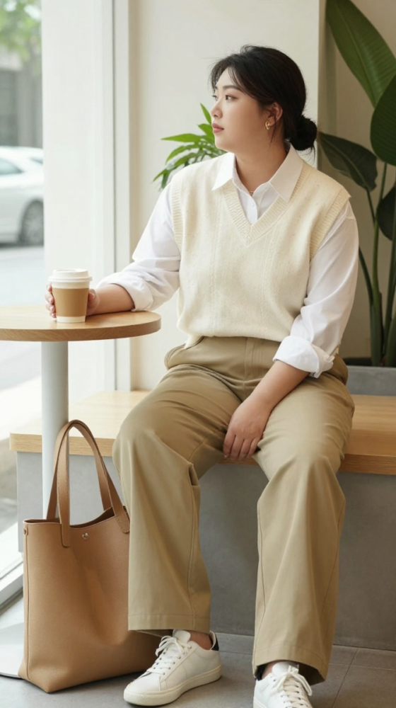 Sweater Vest + Collared Shirt
