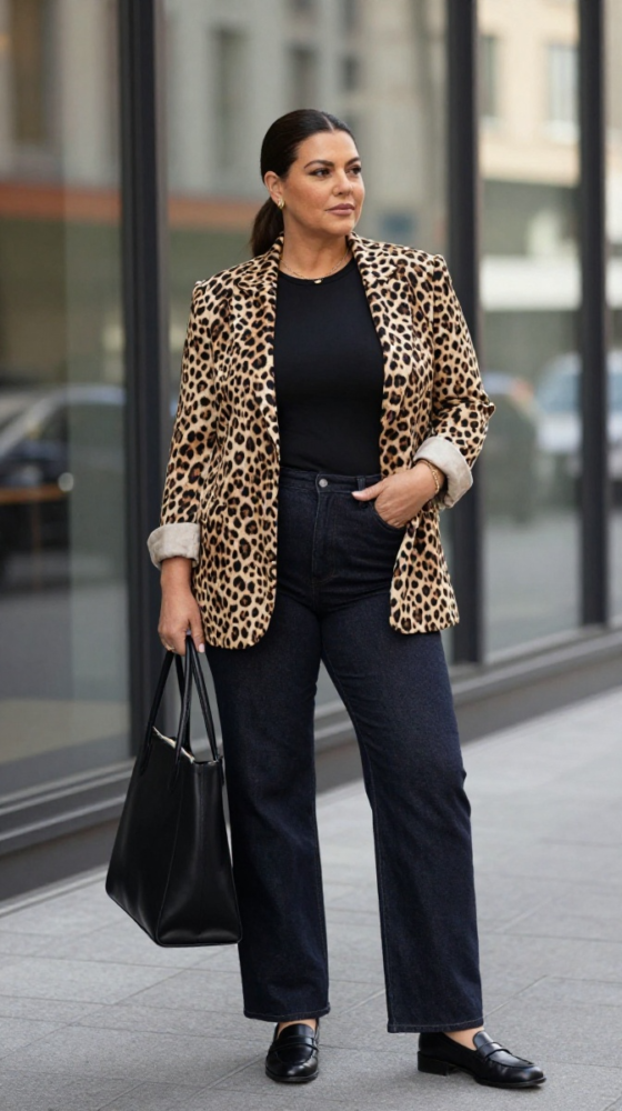 Cheetah Blazer + Simple Base