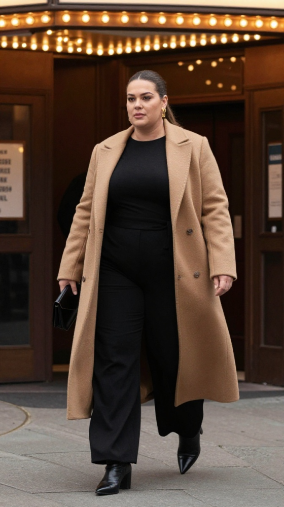 Jumpsuit + Long Coat