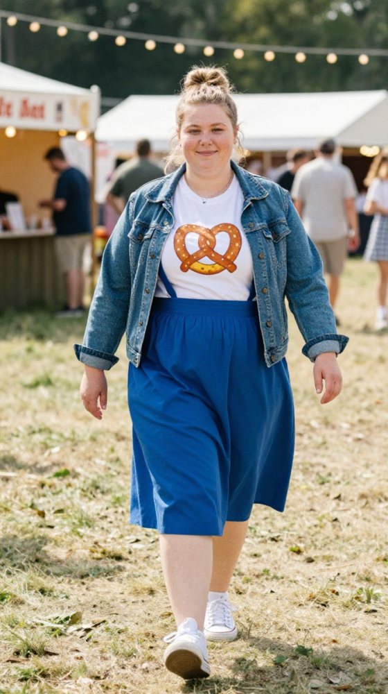 Pretzel Graphic Tee + Dirndl Skirt
