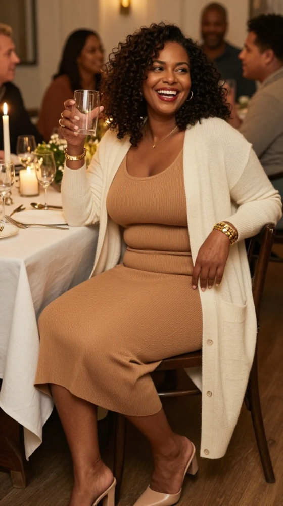 Ribbed Knit Set + Long Cardigan