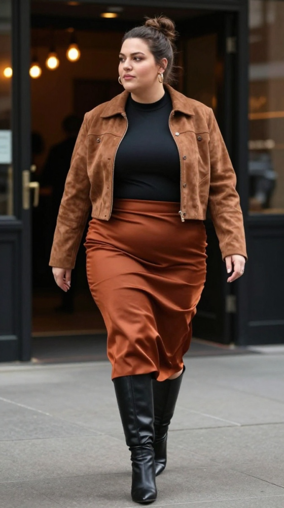  Midi Skirt + Tall Boots