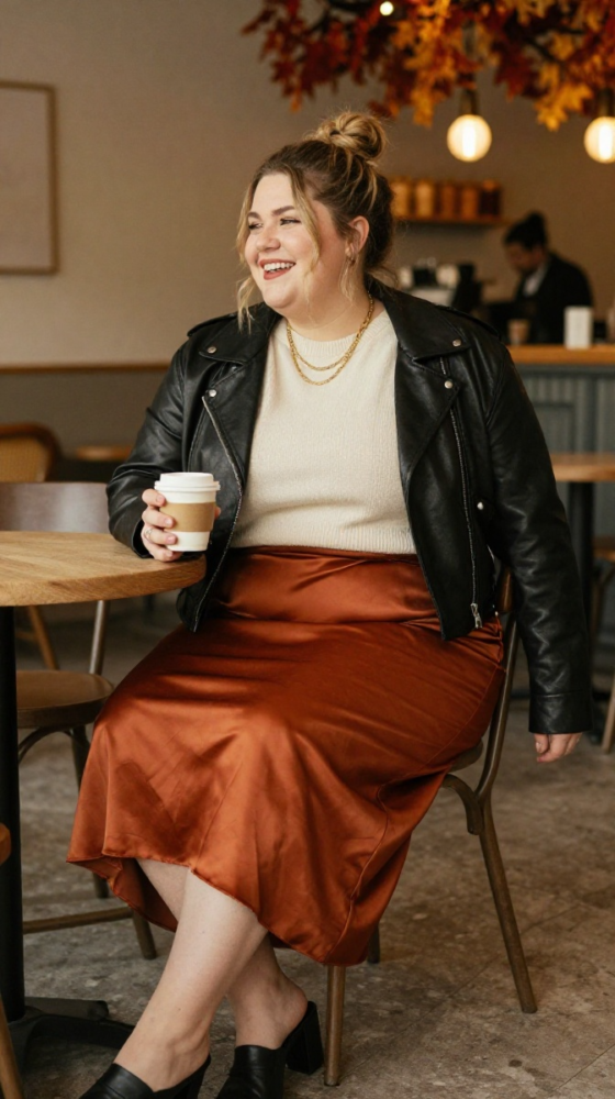 Midi Skirt + Cropped Sweater