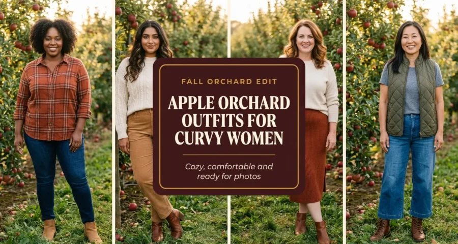Apple Orchard Outfit Ideas for Curvy Women