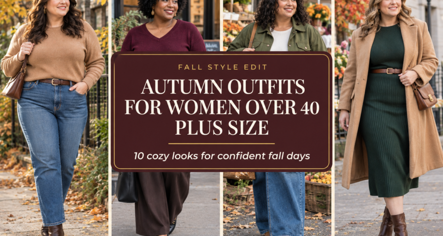 10 Easy Fall Outfits for Curvy Women Over 40: Emphasizes easy styling