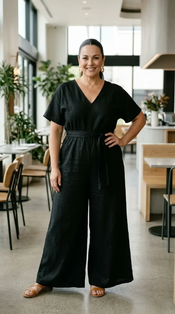 Breathable Jumpsuit with Sandals