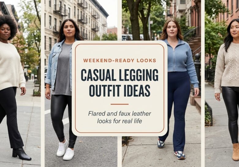 10 Casual Legging Outfit Ideas: Flared & Faux Leather