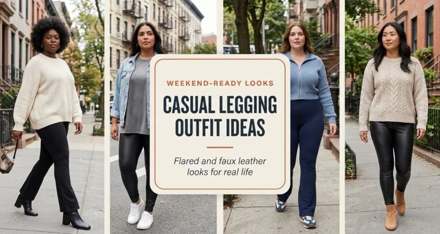 10 Casual Legging Outfit Ideas: Flared & Faux Leather