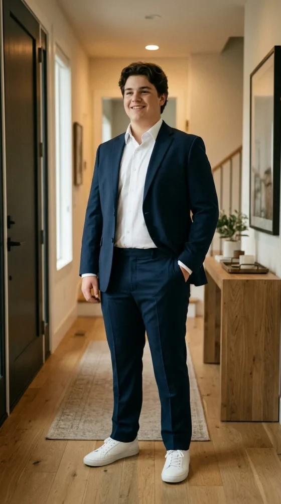 Classic Suit & Sneakers