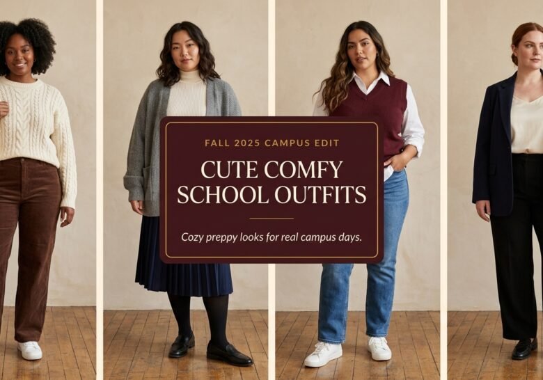 Cute Comfy School Outfits Ideas Fall 2025 Cozy Preppy