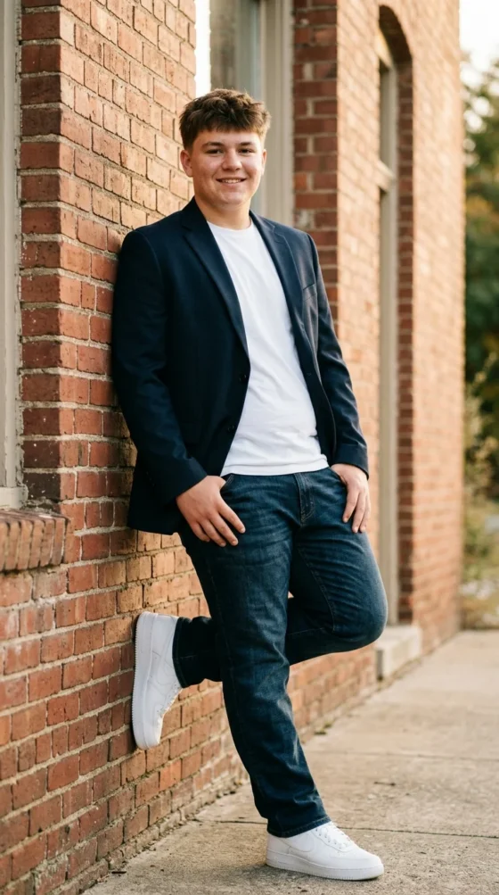 Denim & Blazer Casual Cool