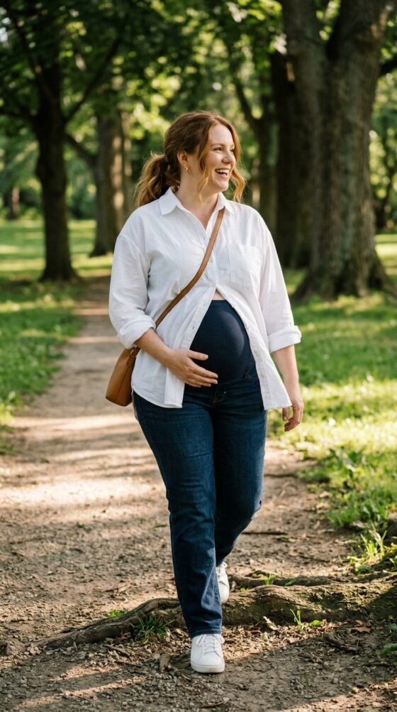 Denim and a Bump-Friendly Button-Down