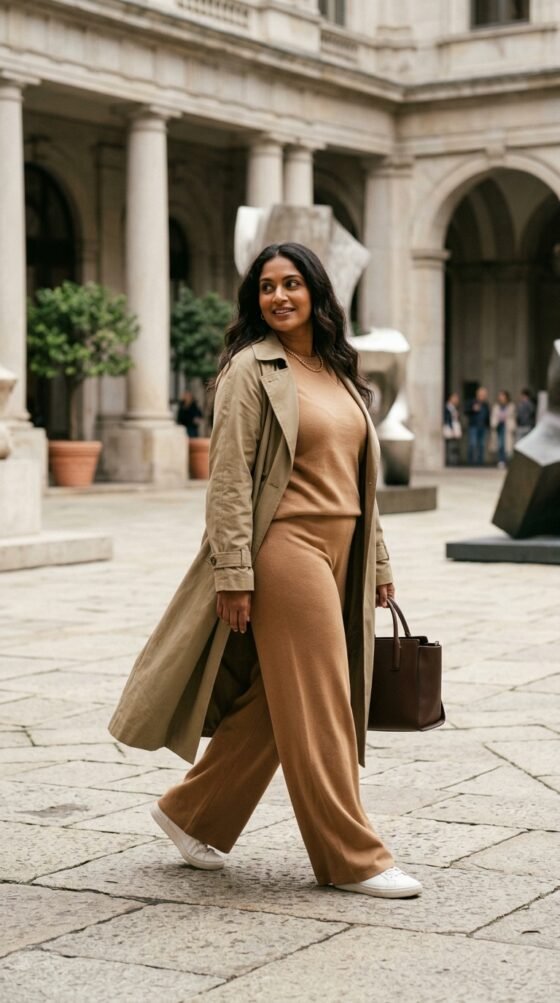 Elevated Knit Set and Trench Coat