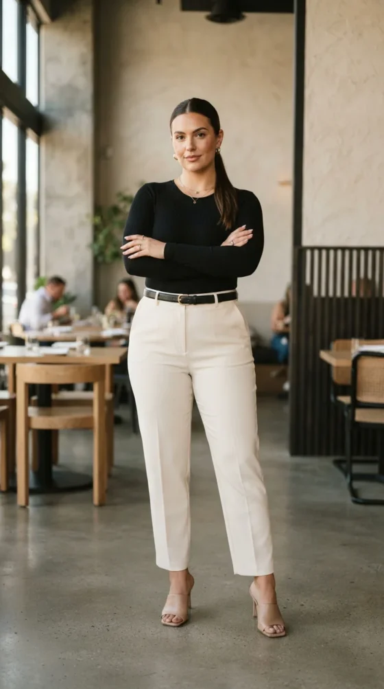 High Waist Trousers & Bodysuit