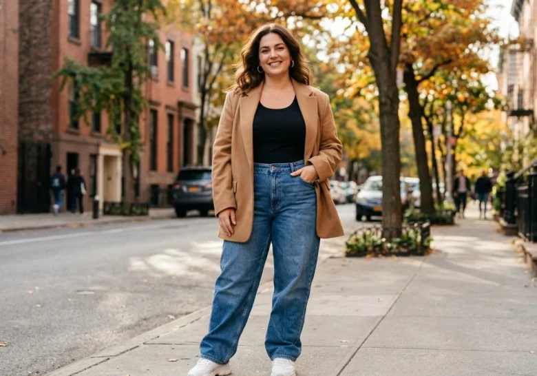 How to Style Baggy Jeans Like a Chic for Curvy, Midsize, and Plus-Size Women
