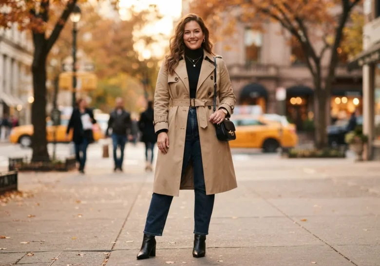 How to Style Timeless Trench Coats for Curvy, Midsize, and Plus-Size Women