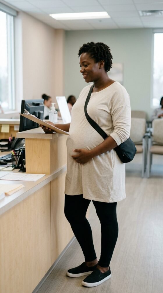 Maternity Leggings and a Long Tunic