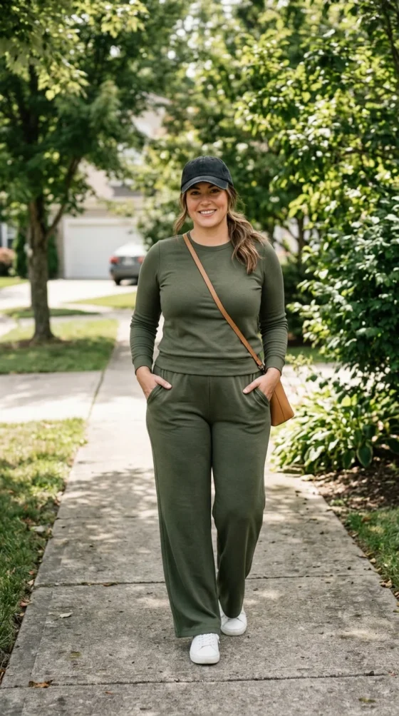 Sporty Chic Set in Earth Tones
