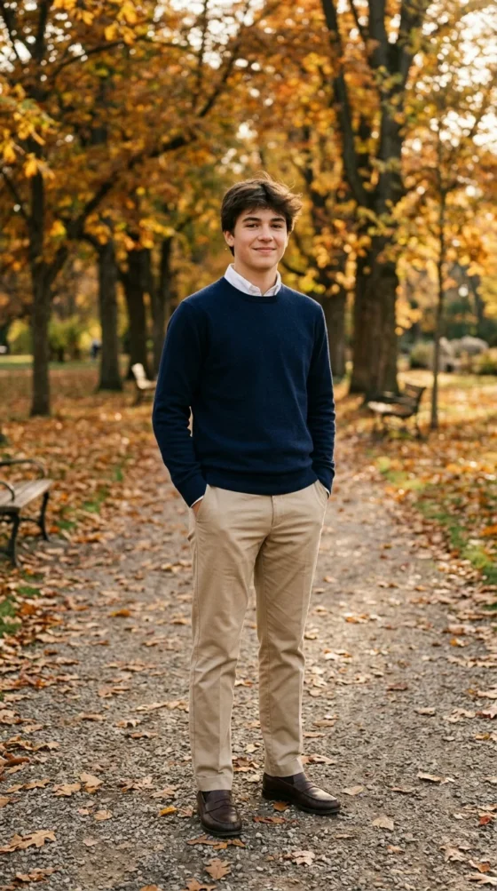 Sweater & Slacks Preppy