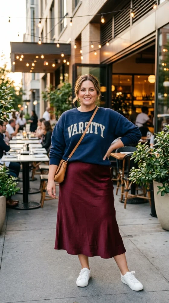 Team Sweatshirt & Midi Skirt