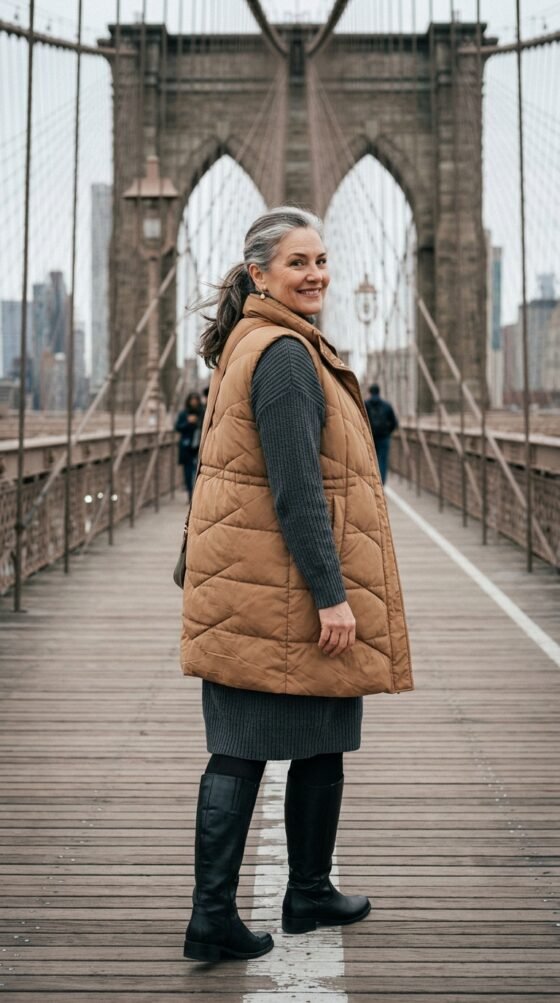 The Brooklyn Bridge Sweater Dress and Vest