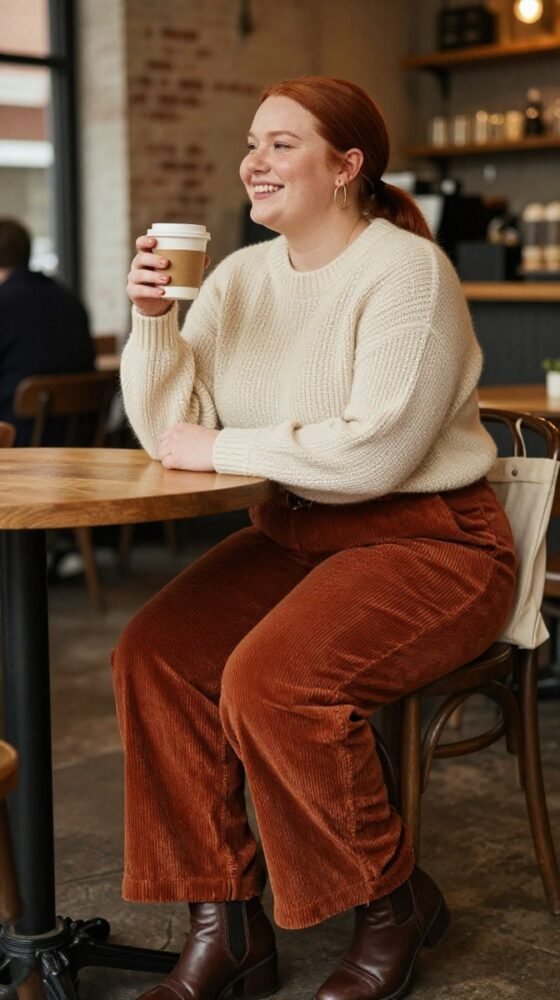 The Corduroy Pants and Chunky Sweater