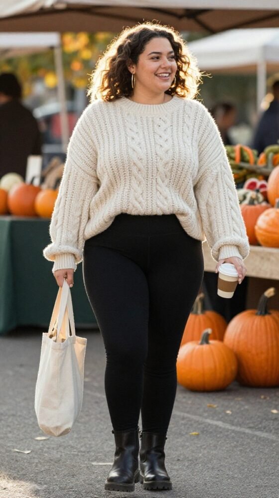 The Cozy Cable Knit and Leggings