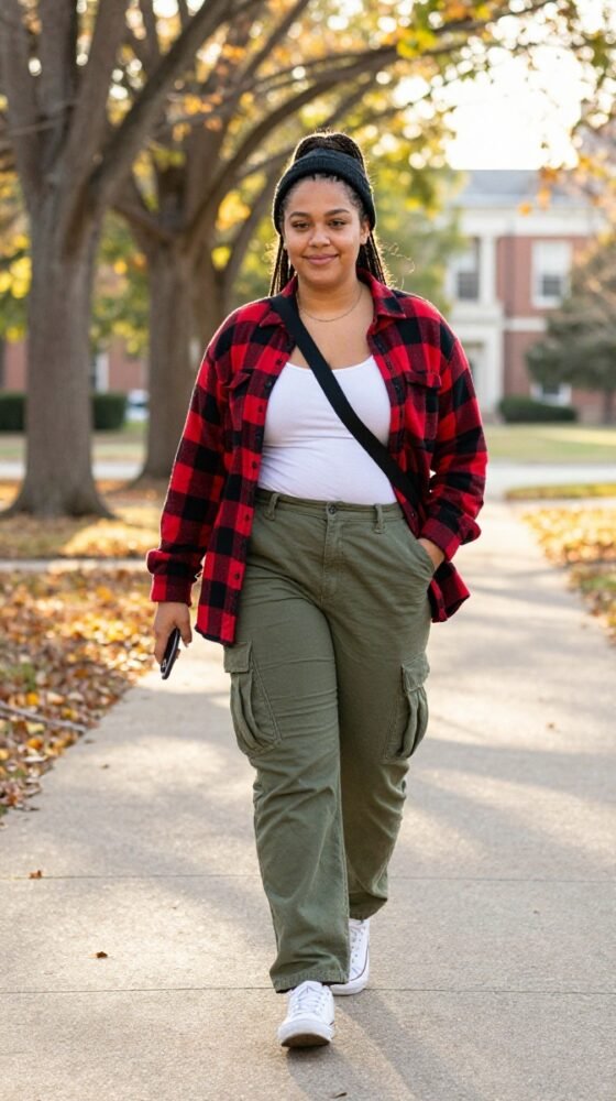 The Flannel and Cargo Pant Campus Walk
