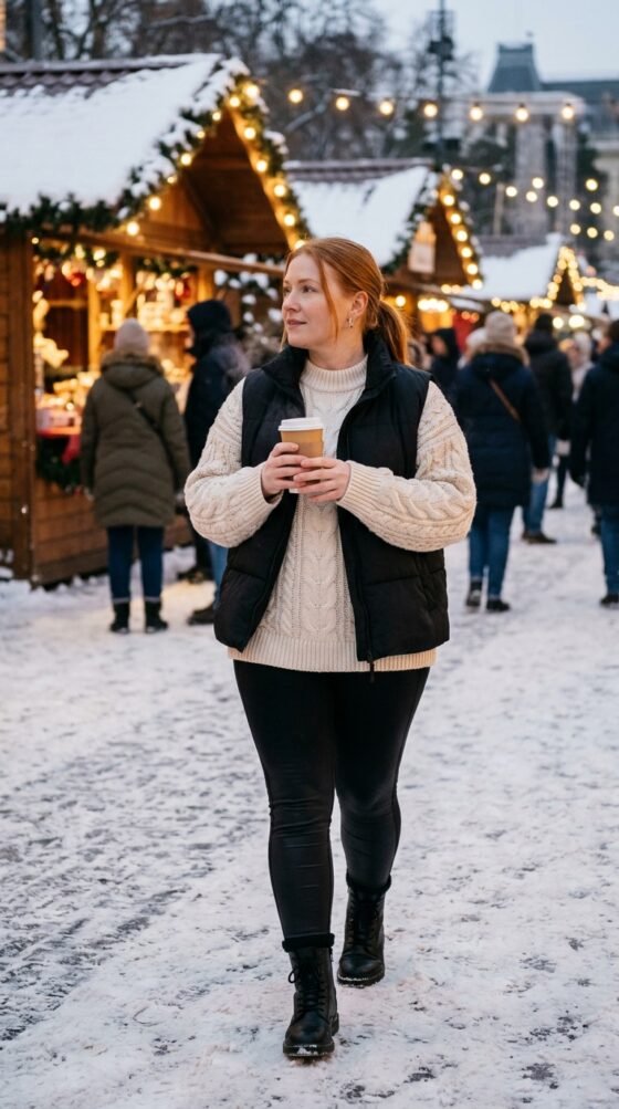 The Fleece-Lined Leggings and Oversized Sweater