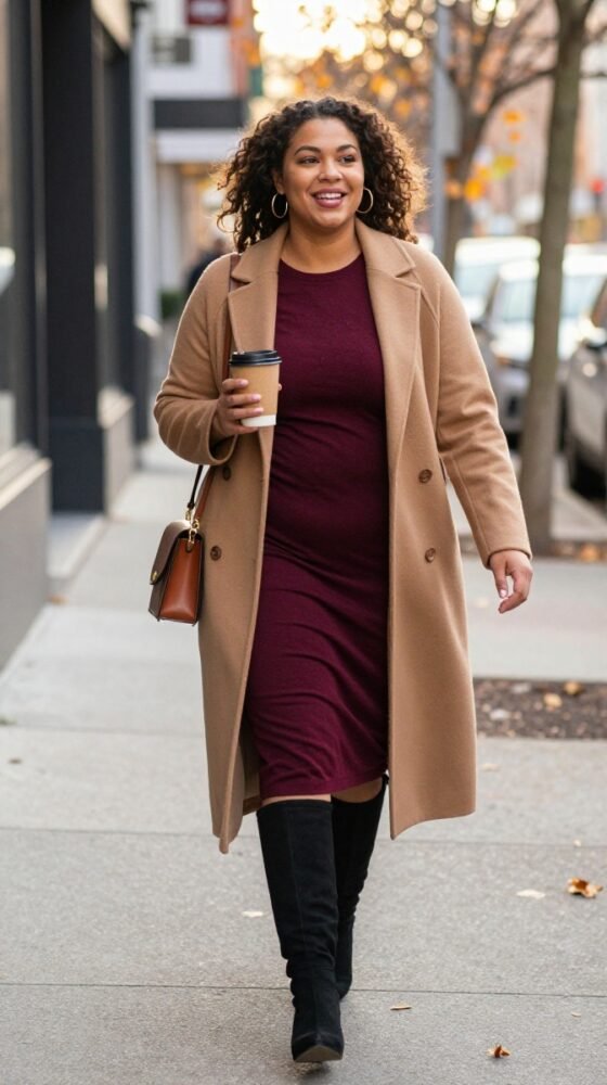 The Layered Knit Dress and Tall Boots